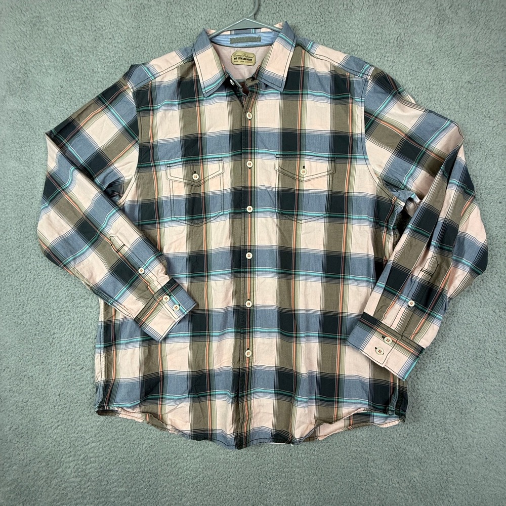 Tommy Bahama Make Life One Long Weekend Shirt Mens XL Plaid Button Up‎